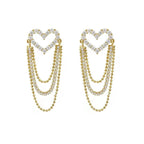 Aretes brillantes en forma de corazón - Moroveta