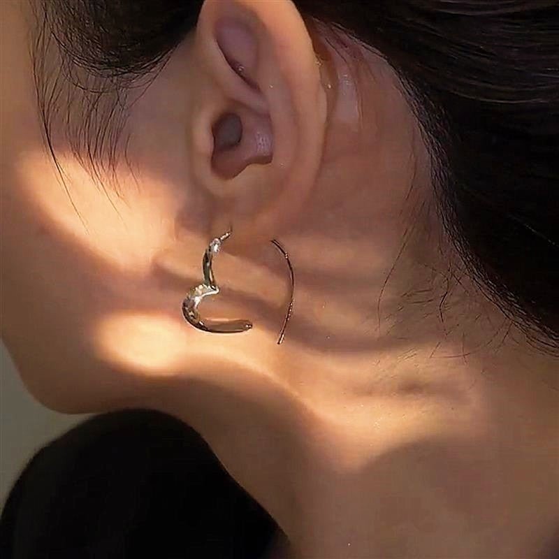 Aretes con diseño de corazón - Moroveta