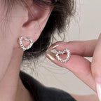 Aretes de corazón brillantes - Moroveta