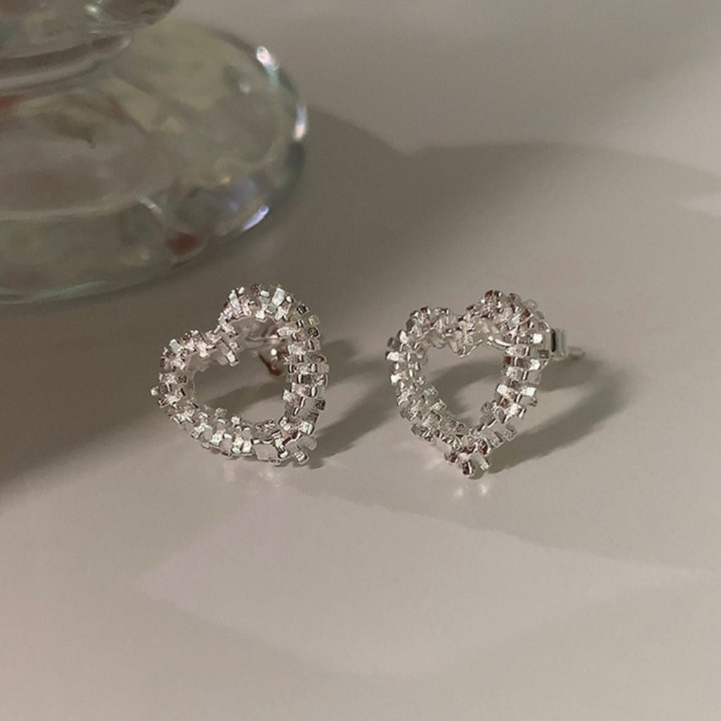 Aretes de corazón brillantes - Moroveta