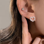 Aretes de corazón brillantes - Moroveta