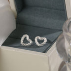 Aretes de corazón brillantes - Moroveta