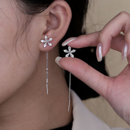 Aretes de diamante Flower - Moroveta