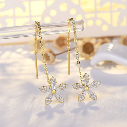 Aretes de diamante Flower - Moroveta