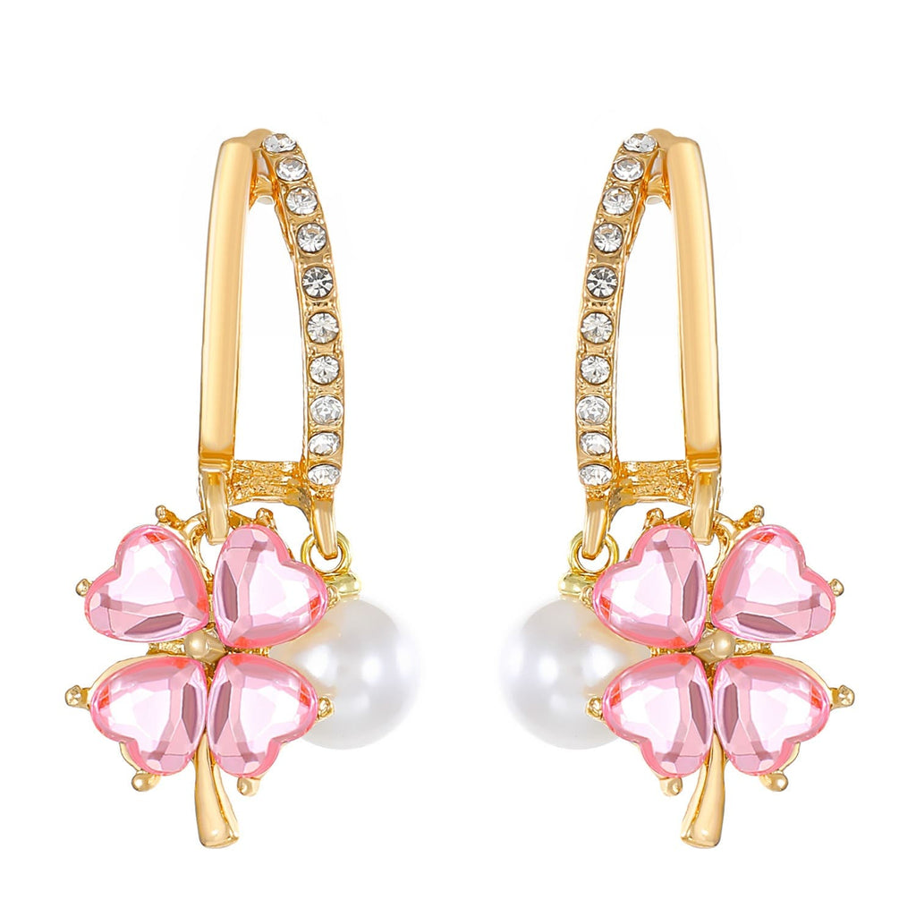 Aretes de trébol y perla Nala - Moroveta