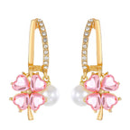 Aretes de trébol y perla Nala - Moroveta