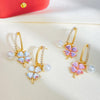 Aretes de trébol y perla Nala - Moroveta