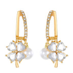 Aretes de trébol y perla Nala - Moroveta