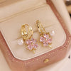 Aretes de trébol y perla Nala - Moroveta