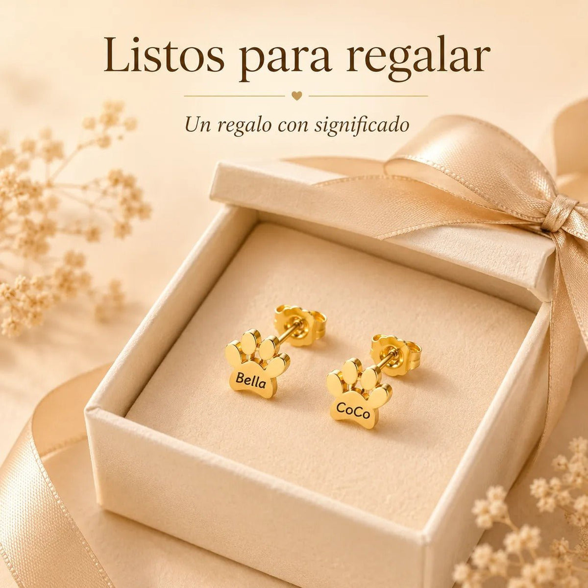 Aretes Huellita Personalizados - Moroveta