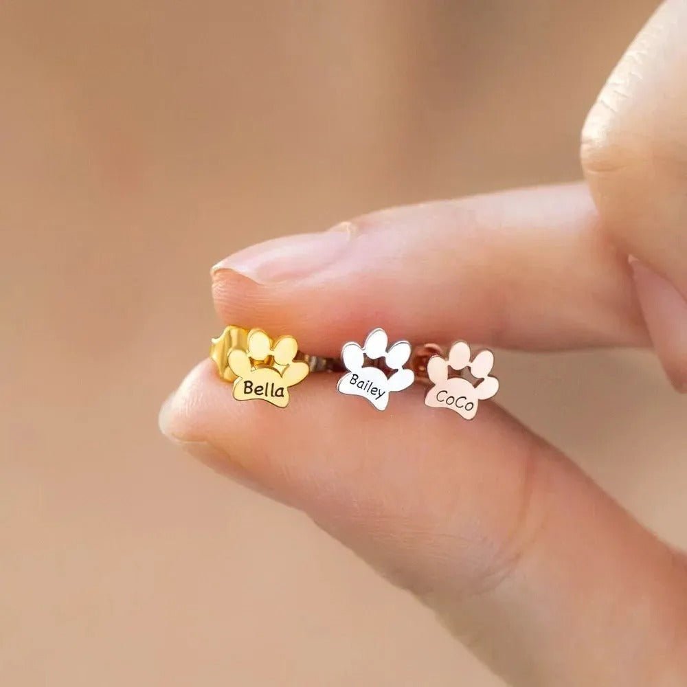 Aretes Huellita Personalizados - Moroveta