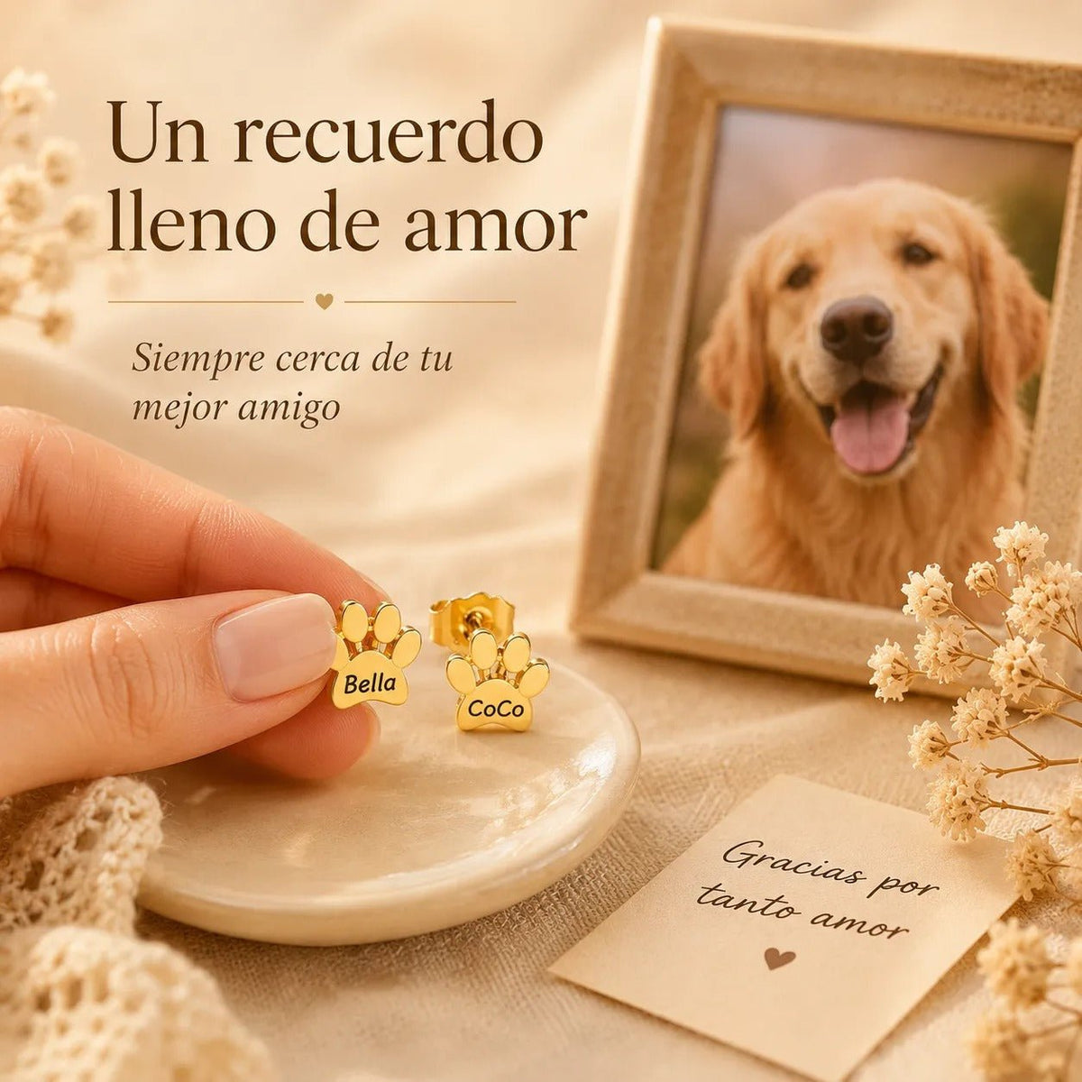 Aretes Huellita Personalizados - Moroveta