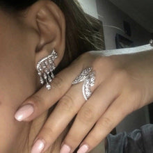 Cargar imagen en el visor de la galería, Aretes + pulsera + anillo &quot;Alas de ángel&quot; (Oferta 3X1) - Moroveta