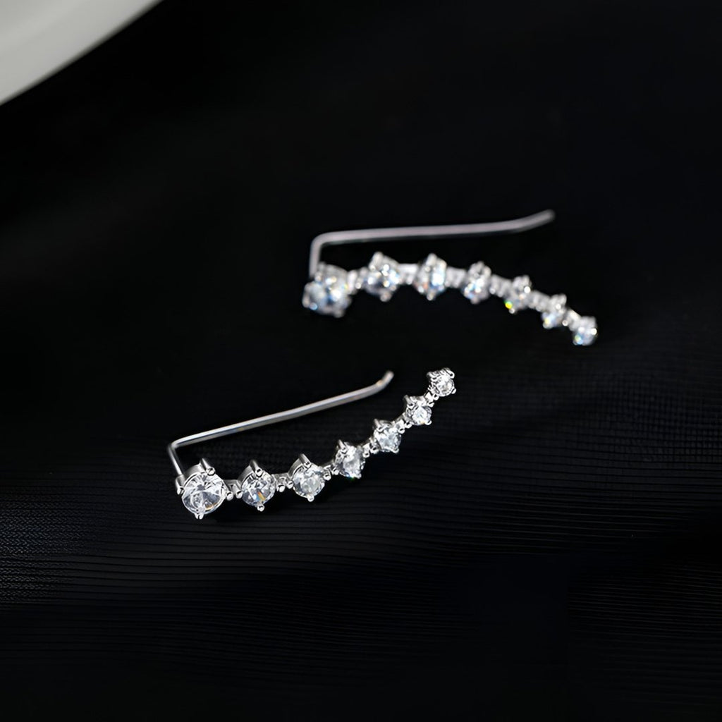 Aretes trepadores de strass - Moroveta