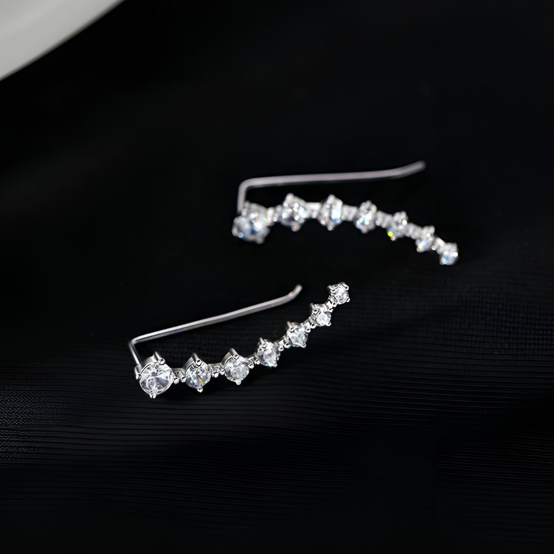 Aretes trepadores de strass - Moroveta