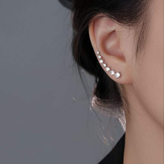 Aretes trepadores de strass - Moroveta