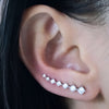 Aretes trepadores de strass - Moroveta