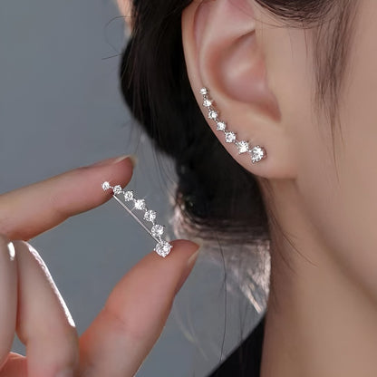 Aretes trepadores de strass - Moroveta