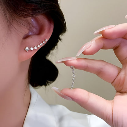 Aretes trepadores de strass - Moroveta