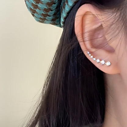 Aretes trepadores de strass - Moroveta