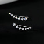 Aretes trepadores de strass - Moroveta