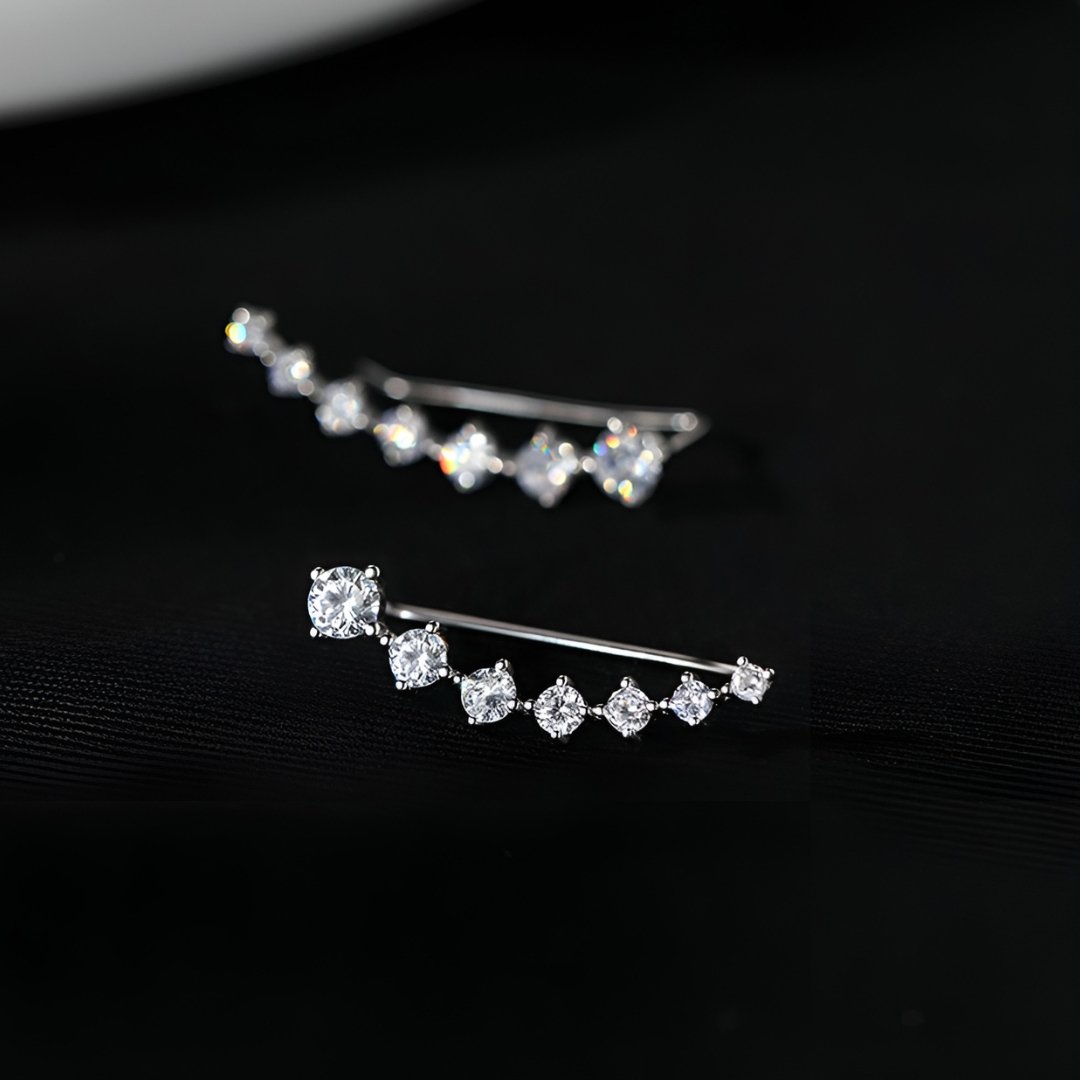 Aretes trepadores de strass - Moroveta