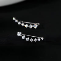 Aretes trepadores de strass - Moroveta