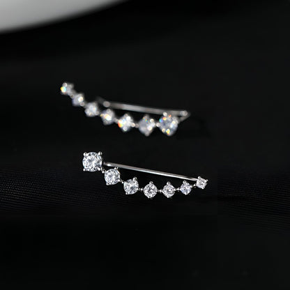 Aretes trepadores de strass - Moroveta