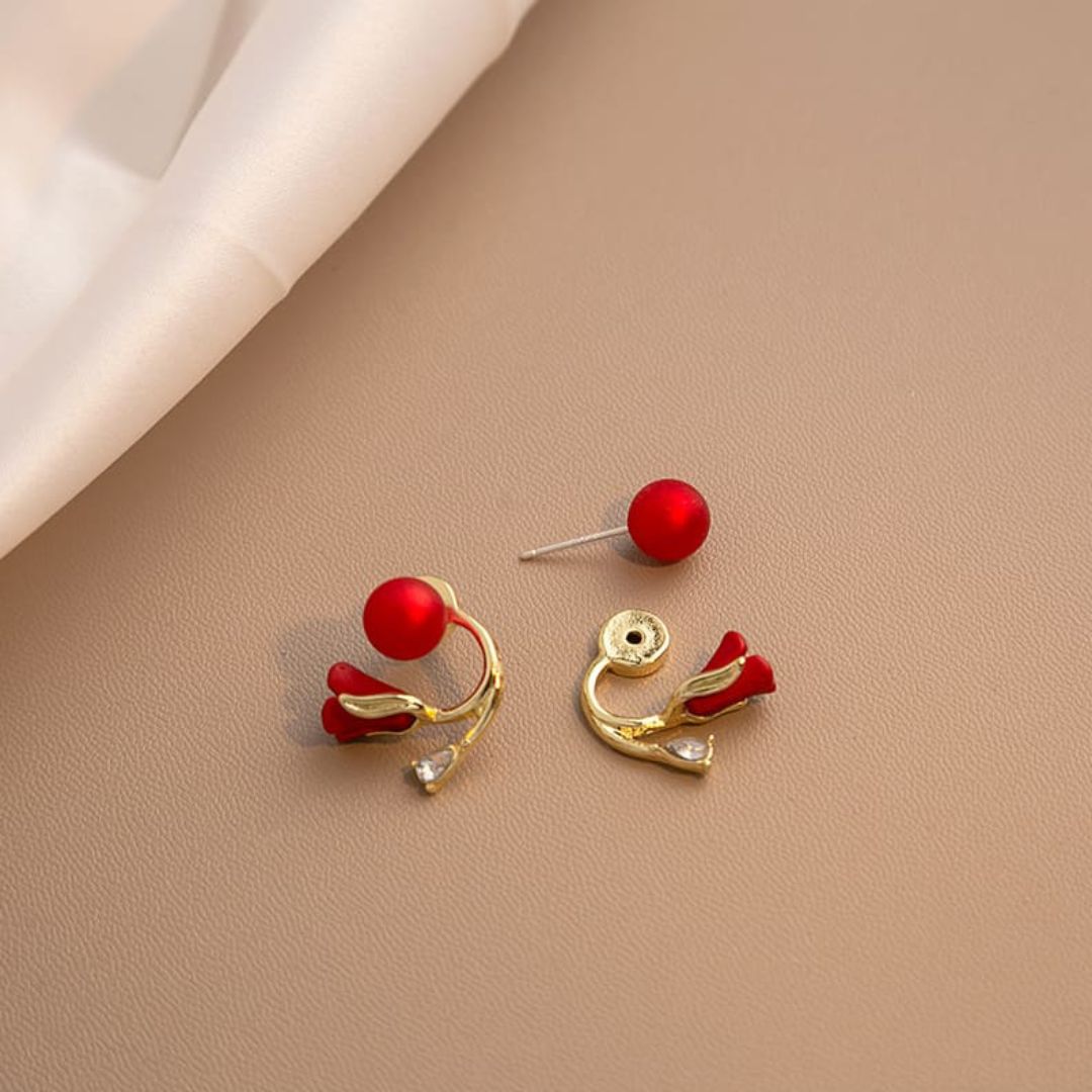 Aretes Tulipan Rojo - Moroveta