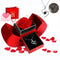 Caja con rosa eterna y collar de corazón - Set de regalo completo