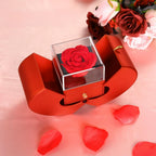 Caja con rosa eterna y collar de corazón - Set de regalo completo - Moroveta