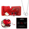 Caja Cupido con rosa eterna y collar con nombres personalizados - Moroveta