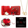 Caja Cupido con rosa eterna y collar con nombres personalizados - Moroveta