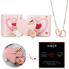 Caja Cupido con rosa eterna y collar con nombres personalizados - Moroveta