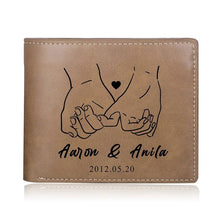 Cargar imagen en el visor de la galería, Cartera de cuero personalizada para parejas - Moroveta