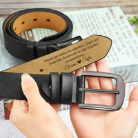 Cinturón de cuero con nombre grabado – Un regalo único para tu pareja - Moroveta