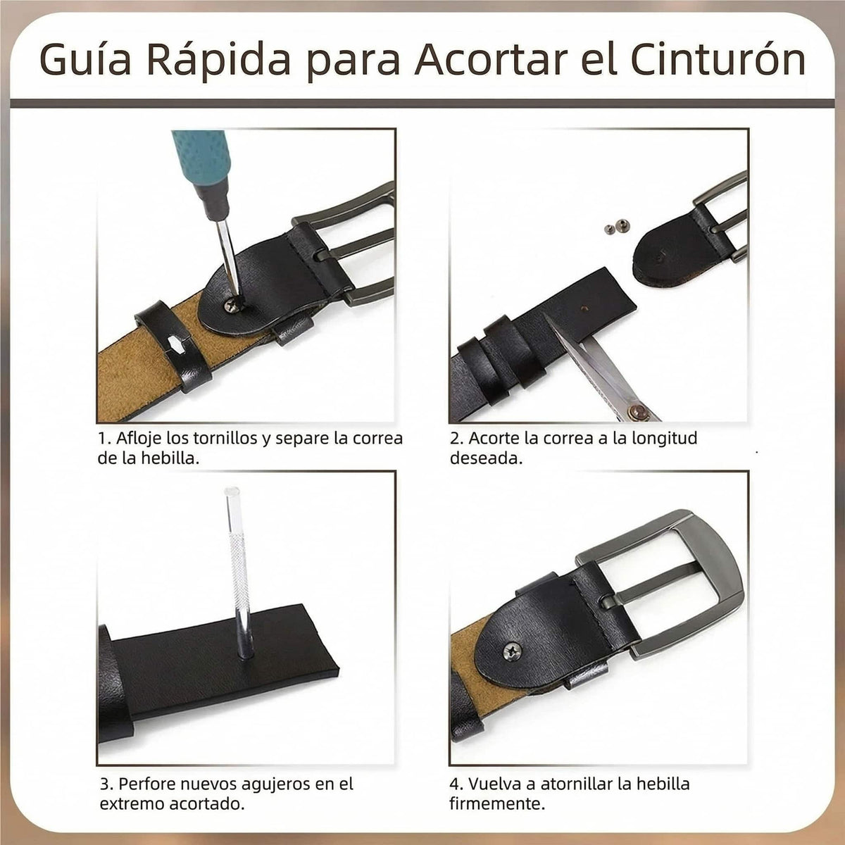 Cinturón de cuero con nombre grabado – Un regalo único para tu pareja - Moroveta