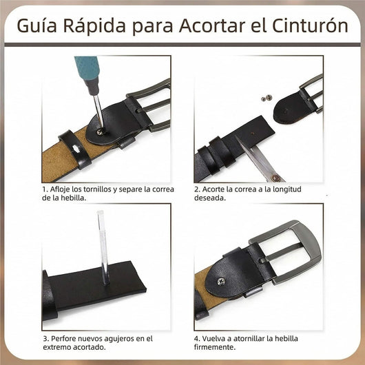 Cinturón de cuero con nombre grabado – Un regalo único para tu pareja - Moroveta