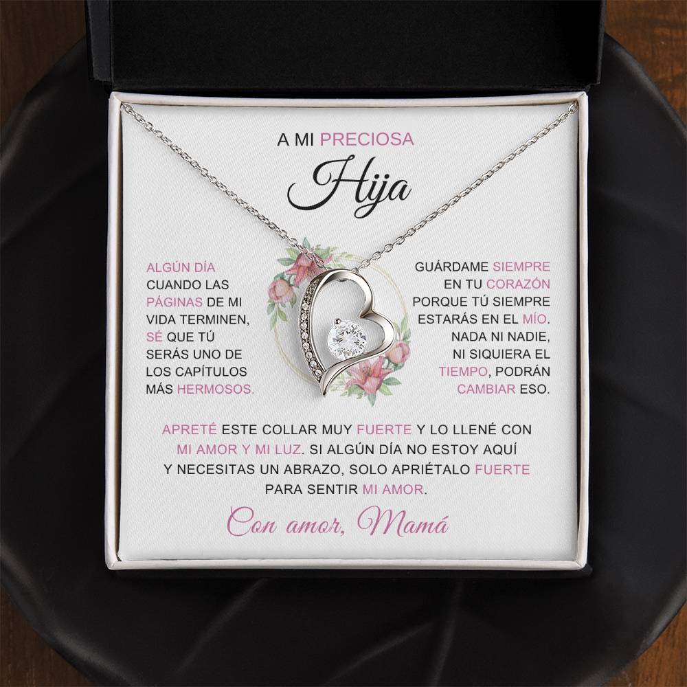 Collar "A mi preciosa hija - Mamá" con caja - Moroveta