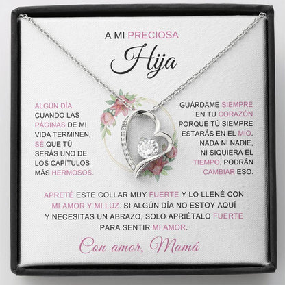 Collar "A mi preciosa hija - Mamá" con caja - Moroveta