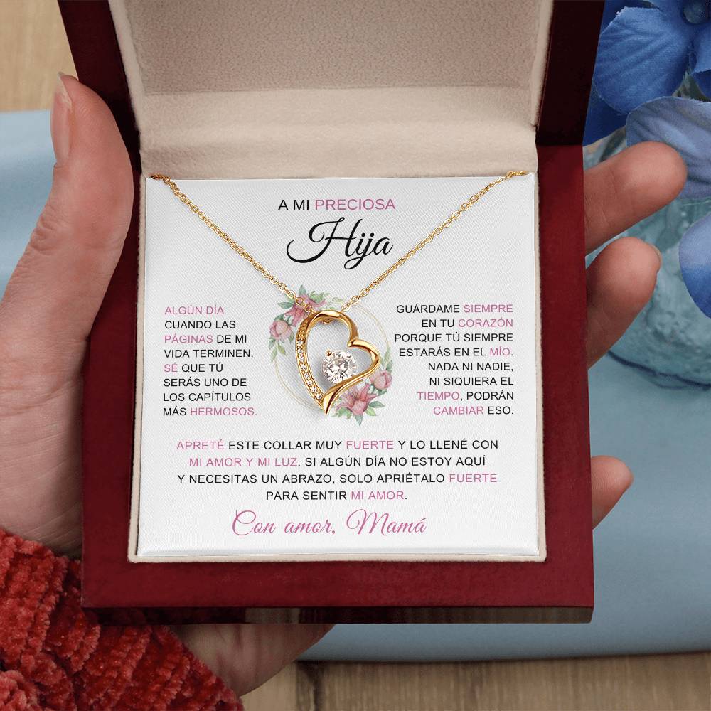 Collar "A mi preciosa hija - Mamá" con caja - Moroveta