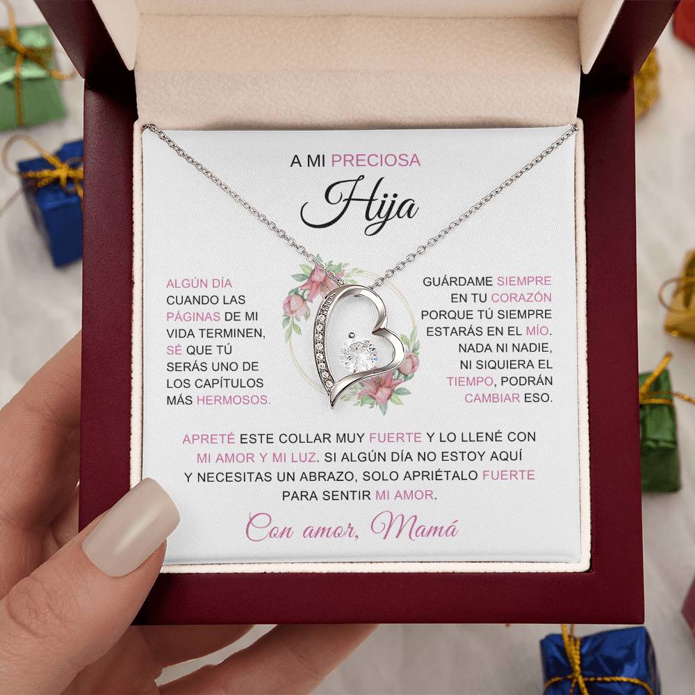 Collar "A mi preciosa hija - Mamá" con caja - Moroveta