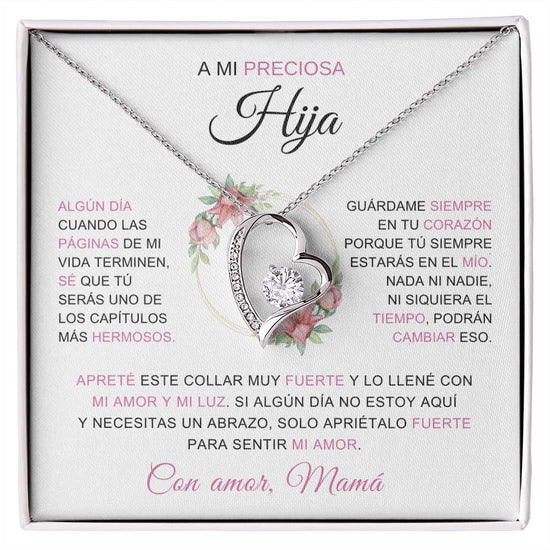 Collar "A mi preciosa hija - Mamá" con caja - Moroveta