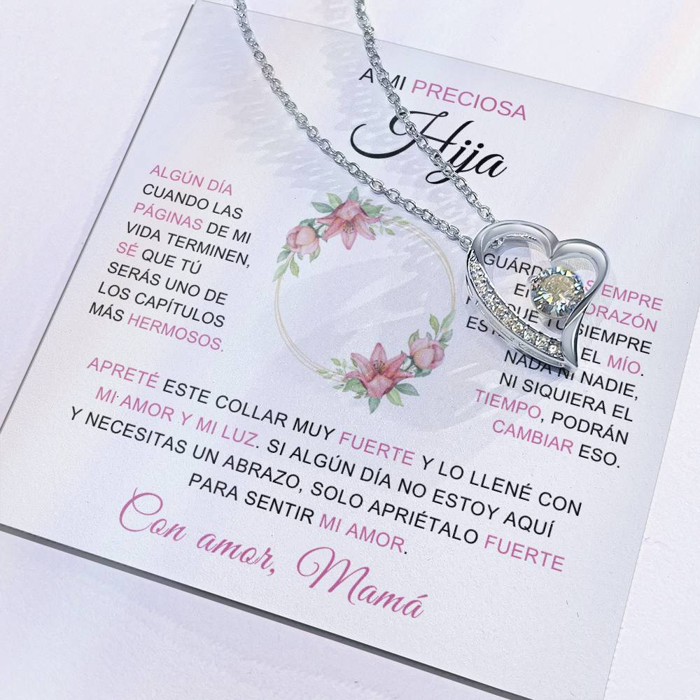 Collar "A mi preciosa hija - Mamá" con caja - Moroveta