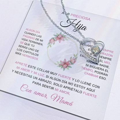 Collar "A mi preciosa hija - Mamá" con caja - Moroveta
