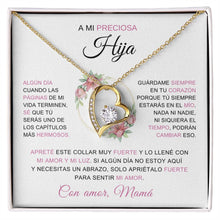 Cargar imagen en el visor de la galería, Collar &quot;A mi preciosa hija - Mamá&quot; con caja - Moroveta