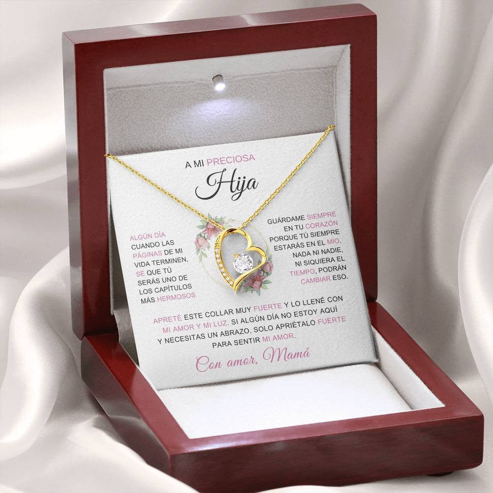 Collar "A mi preciosa hija - Mamá" con caja - Moroveta