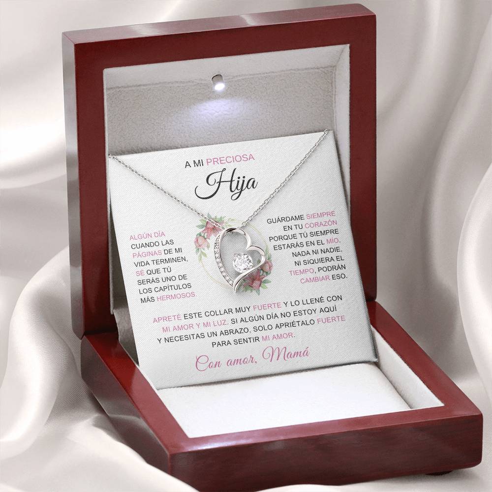 Collar "A mi preciosa hija - Mamá" con caja - Moroveta