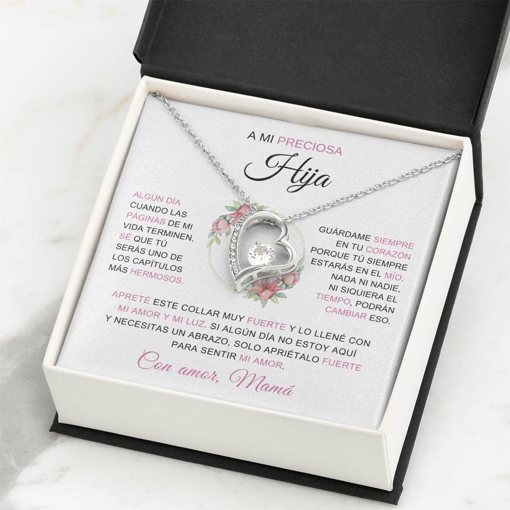 Collar "A mi preciosa hija - Mamá" con caja - Moroveta