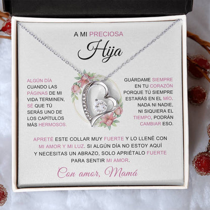 Collar "A mi preciosa hija - Mamá" con caja - Moroveta